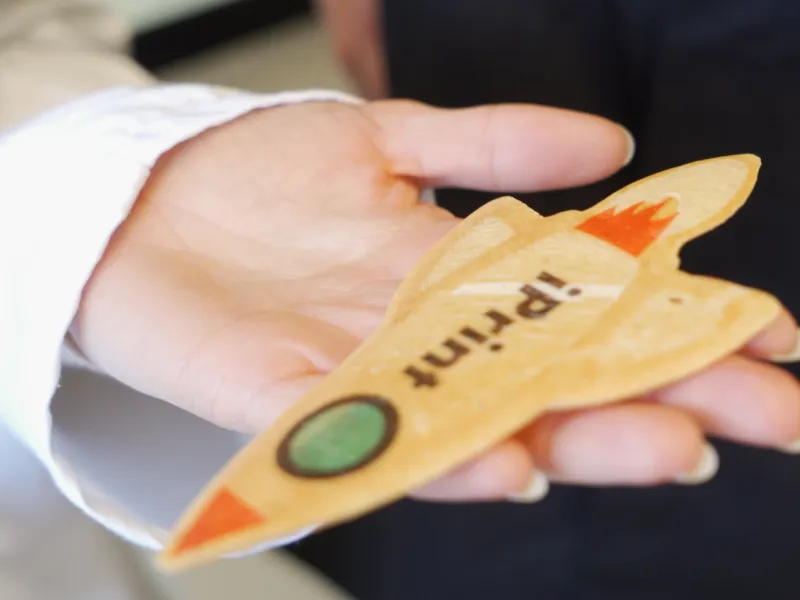 Die bisher gedruckten Produkte orientieren sich an Dingen, die Kinder wahrscheinlich aus ihrem Alltag kennen.