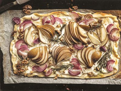 Ein süss-salziger Flammkuchen.