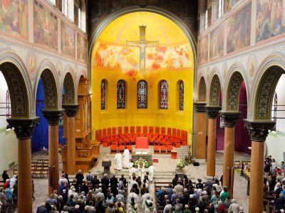 Jubiläumsmesse in der Dreifaltigkeitskirche. Foto: Nik Egger